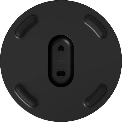 Sonos Sub Mini (Black) - Bottom View showing connectivity