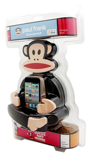 Paul Frank Julius Dance Machine iPod Dock in its sealed packaging. Makes for a great present.