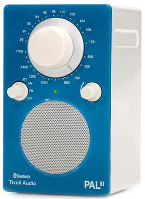 Tivoli Audio PAL BT Bluetooth Wireless Portable Radio - High Gloss Blue / White